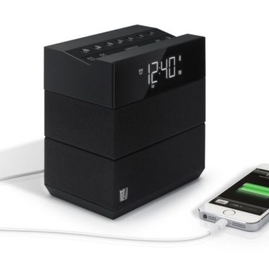 Sound Rise Bluetooth Wireless Alarm Clock Radio Speaker with USB Charger