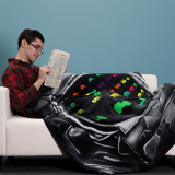 Space Invaders Fleece Blanket