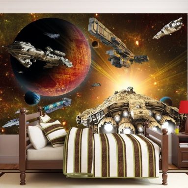 Spaceship in the Universe Photo Wallpaper