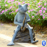 Spi Frog Bluesman With Bluetooth Speaker Garden Sculpture