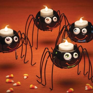 Spider Halloween Tealight Holders