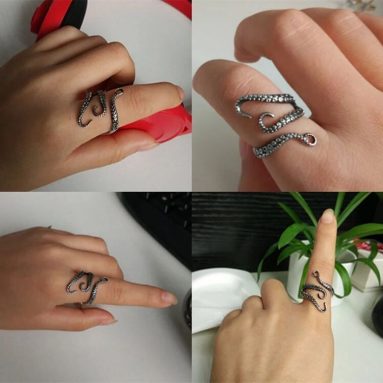 Squid Kraken Punk Antique Ring