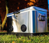 Stainless Steel Party Cooler with Bluetooth Speakers
