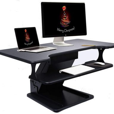 Standing Desk Height Adjustable Sit to Stand Black Desk Converter