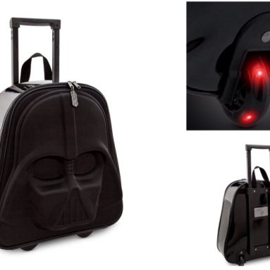 Star Wars Darth Vader 3D Kids Rolling Luggage With Light Up Wheels