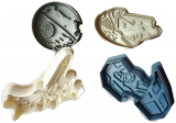 Star Wars Press-and-Stamp Cookie Cutters Set of 4