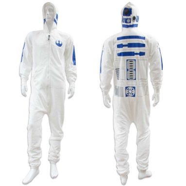 Star Wars White Adult Mens R2D2 Onesie