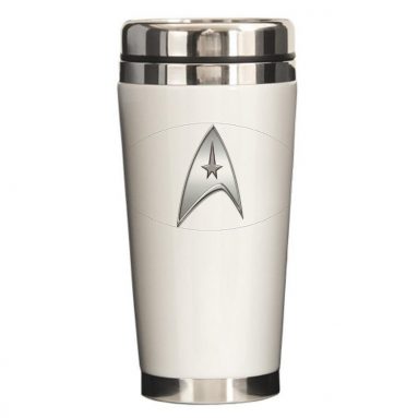 StarTrek Command Silver Signi Ceramic Travel Mug