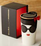 Starbucks Alice Olivia Double Wall Traveler Mug