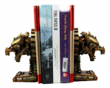 Steampunk Cyborg Dragon Bookends Set