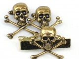 SKULL and CROSSBONES Gothic Men Tie Bar and cufflinks