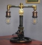 Steampunk decor lamp Brass lamp pipe Cabin