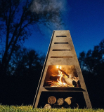 Steel Fire Pit Charcoal Grill Metal Chiminea