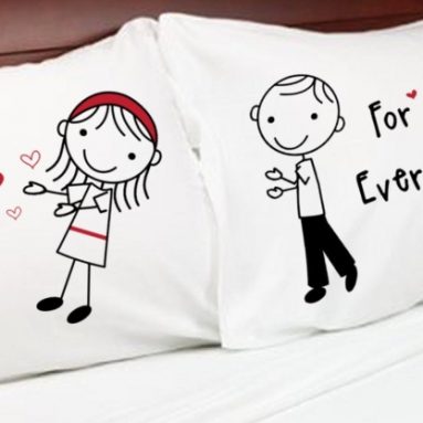 “Stick People” Falling in Love Pillowcases