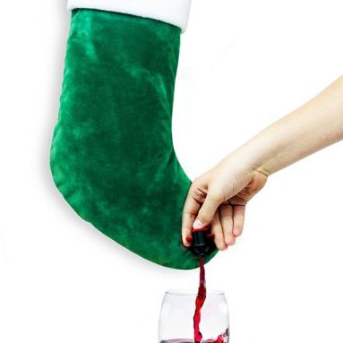 Stocking Wine Flask Dispenser Christmas Holiday Gift