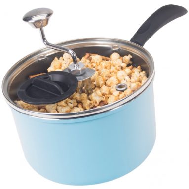 Stovetop Popcorn Popper with Glass Lid