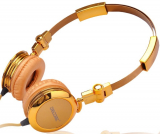 Stretchable Foldable Gold-plated Stereo Headset
