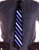 Striped Sound Activated Light Up Necktie