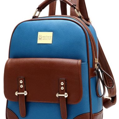 Student Leather Laptop Backpack