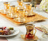 Style Decorated Tea Glasses Cups Set