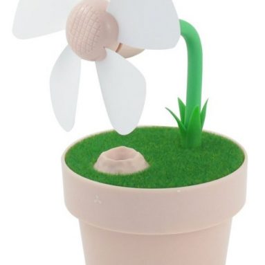 Air Purification USB Humidifier Fan Pink