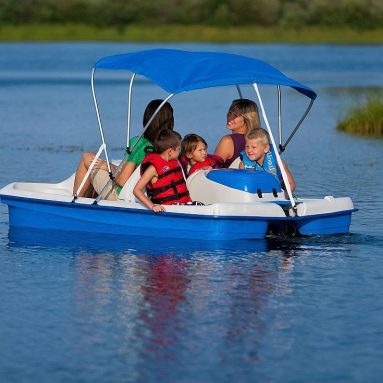 Sun Dolphin Water Wheeler Electric Asl Stainless Pedal Boat W Canopy