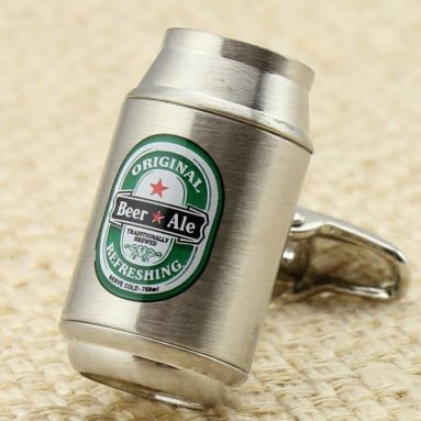 Sunnylink Men’s Cufflinks Three Dimensional Beer Can Cuff Links