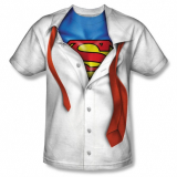 Superman Sublimation Print Polyester Adult T-shirt