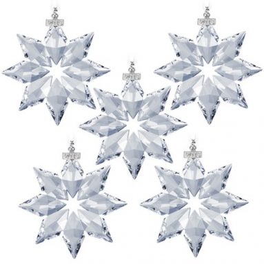 Swarovski 2013 Annual Edition Crystal Star Ornament 5 Pack