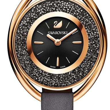 Swarovski Crystalline Oval Gray Tone Watch