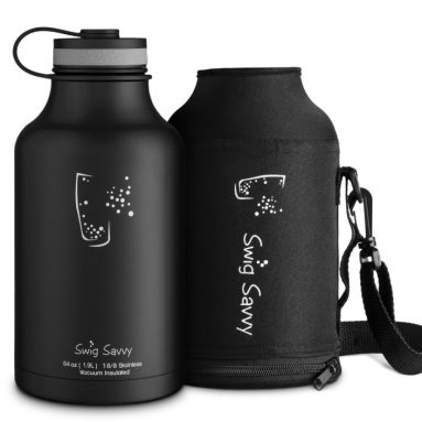Swig Savvy’s Stainless Steel Insulated Water Bottle and Beer Growler
