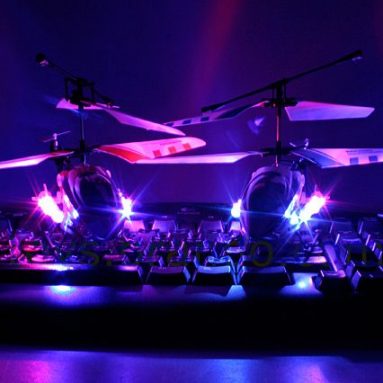 USB Rechargeable IR Helicopter (with Fast-Slow Fly and Flash Color 4-LED)