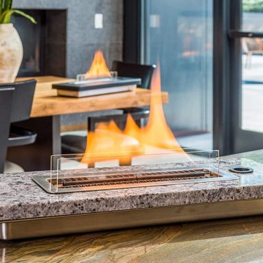 Tabletop Fireplace – Granite Samantha Blue