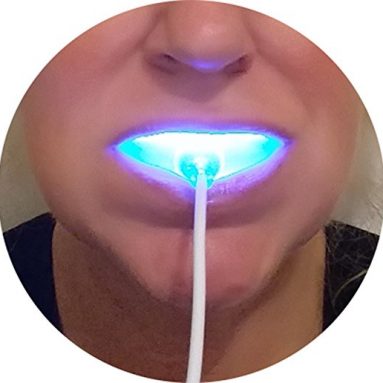 Teeth Whitening Light by Starlite Smile. 16 LED Teeth Whitener w/ 3 Adapters for iPhone, Android & USB