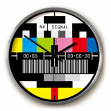Television Station Wall Clock