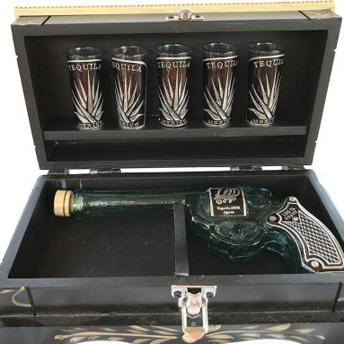 Tequila Pistol Decanter Chest Set
