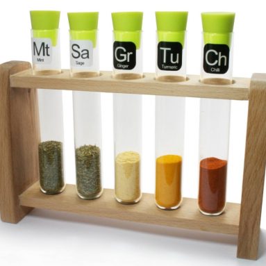 Test Tube Science Chemistry Spice Rack Lime and Natural