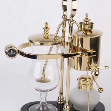 Belgium Luxury Royal Family Balance Syphon Coffee Maker Gold Color