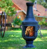 The Blue Rooster Cast Iron Venetian Chiminea