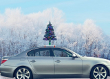 The Car Mounted Lighted Christmas Tree