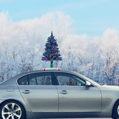 The Car Mounted Lighted Christmas Tree