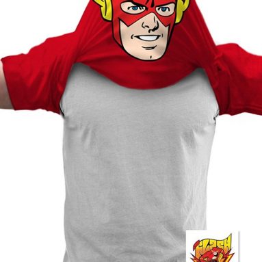 The Flash Pullover Flip DC Comics T Shirt & Exclusive Stickers