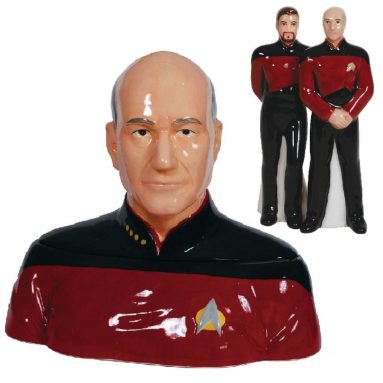 The Next Generation Picard Cookie Jar And Salt and Pepper Shaker Set