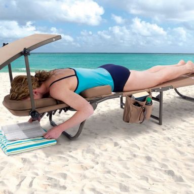 The Removable Shade Ergonomic Beach Lounger