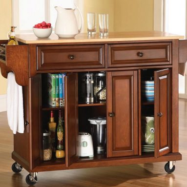 The Rolling Organized Kitchen Island