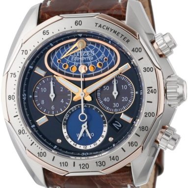 The Signature Collection Eco-Drive Moon Phase Flyback Chronograph Watch