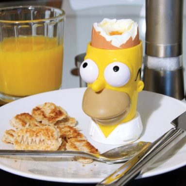The Simpsons Egg Cup With Toast Stamp And Cutter