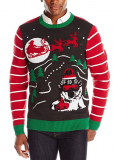 The Ugly Christmas Sweater Kit Men’s Radical Polar Bro Light-Up Sweater