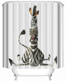 The cartoon A zebra Waterproof Fabric Shower Curtain