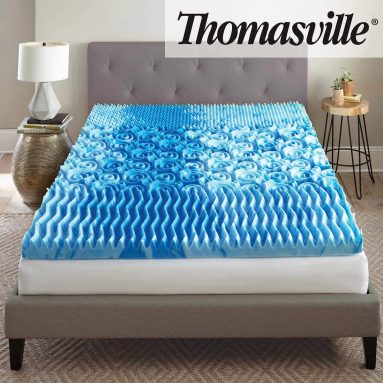 Thomasville 3″ Cool Tri-Zone Gel Memory Foam Mattress Topper Queen